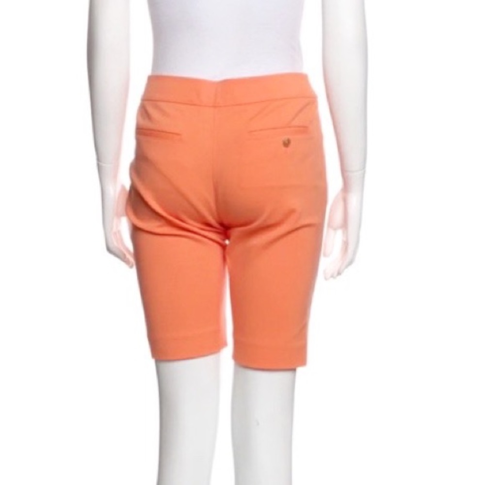 TORY BURCH Bermuda Shorts in Peach Orange Flat Front Size 0 - Picture 2 of 8